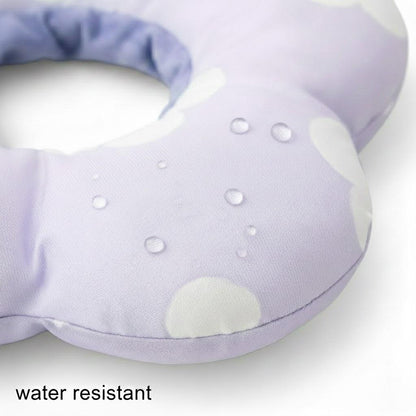 Soft Flower Rabbit Recovery Collar – Adjustable Water-Resistant Elizabeth Cone for Bunnies – Cute Purple Pet E-Collar for Post-Surgery Healing