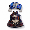 Chinese Ethnic Style Rabbit Dress, Bunny Clothes with Embroidered Trim, Festival Pet Costume - front view
