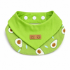 Rabbit Bandana Bib, Print Handmade Bunny Collar, Adjustable Snap Small Pet Bib - front view