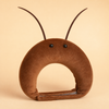 Black-eye plush cockroach rabbit hat with antennae.