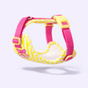 Pink soft mesh escape-proof rabbit harness and leash set for small pet bunnies