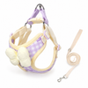 Plaid Rabbit Harness Vest for Walking, Pink Bow - product view 13
