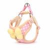 Blue and Pink Plaid Rabbit Chest Harness with Pink Bow - alternate product view
